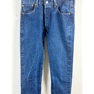 Levi's 501 Original Fit Men's Jeans 34x34 Dark Indigo Blue Waterless Button Fly